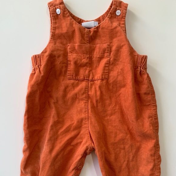 Orange Corduroy Bella Bliss Long Jonjon/overalls - Picture 1 of 3